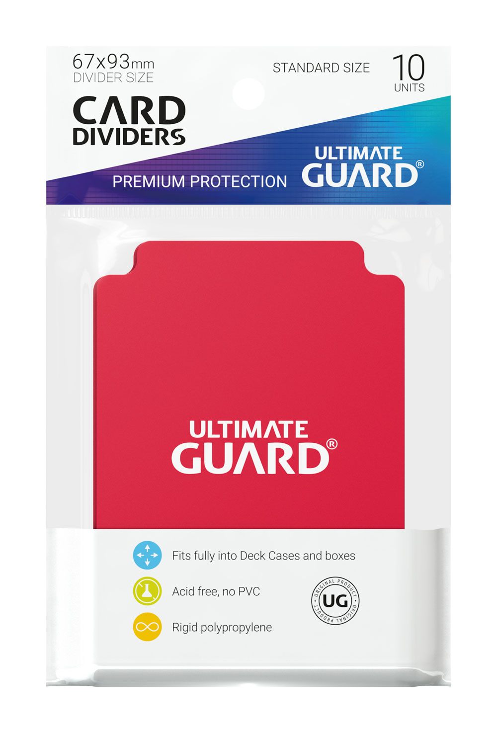 Ultimate Guard Card Dividers Standard Size 10 Red Ultimate Guard