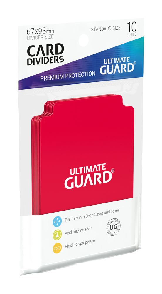 Ultimate Guard Card Dividers Standard Size 10 Red Ultimate Guard