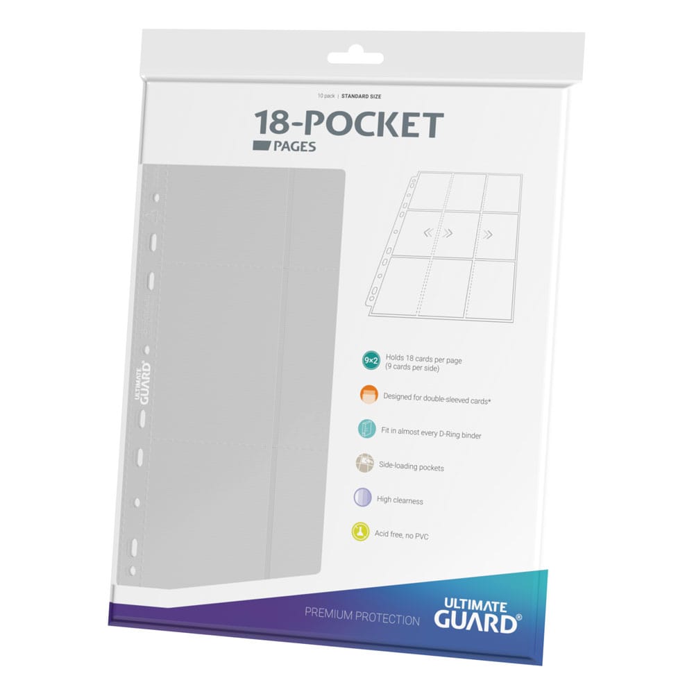 Ultimate Guard 18 Pocket Pages Side Loading 10 White Ultimate Guard