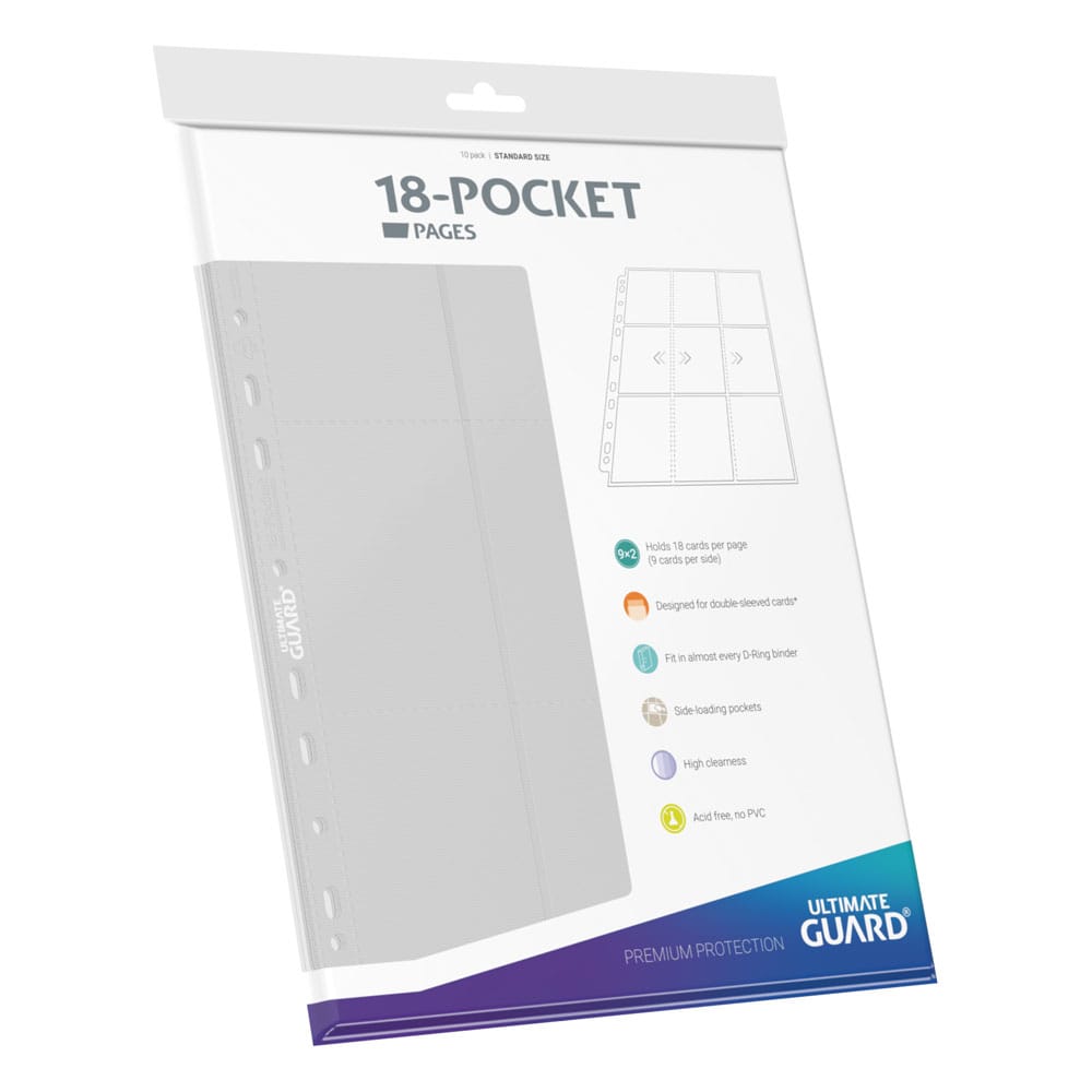 Ultimate Guard 18 Pocket Pages Side Loading 10 White Ultimate Guard