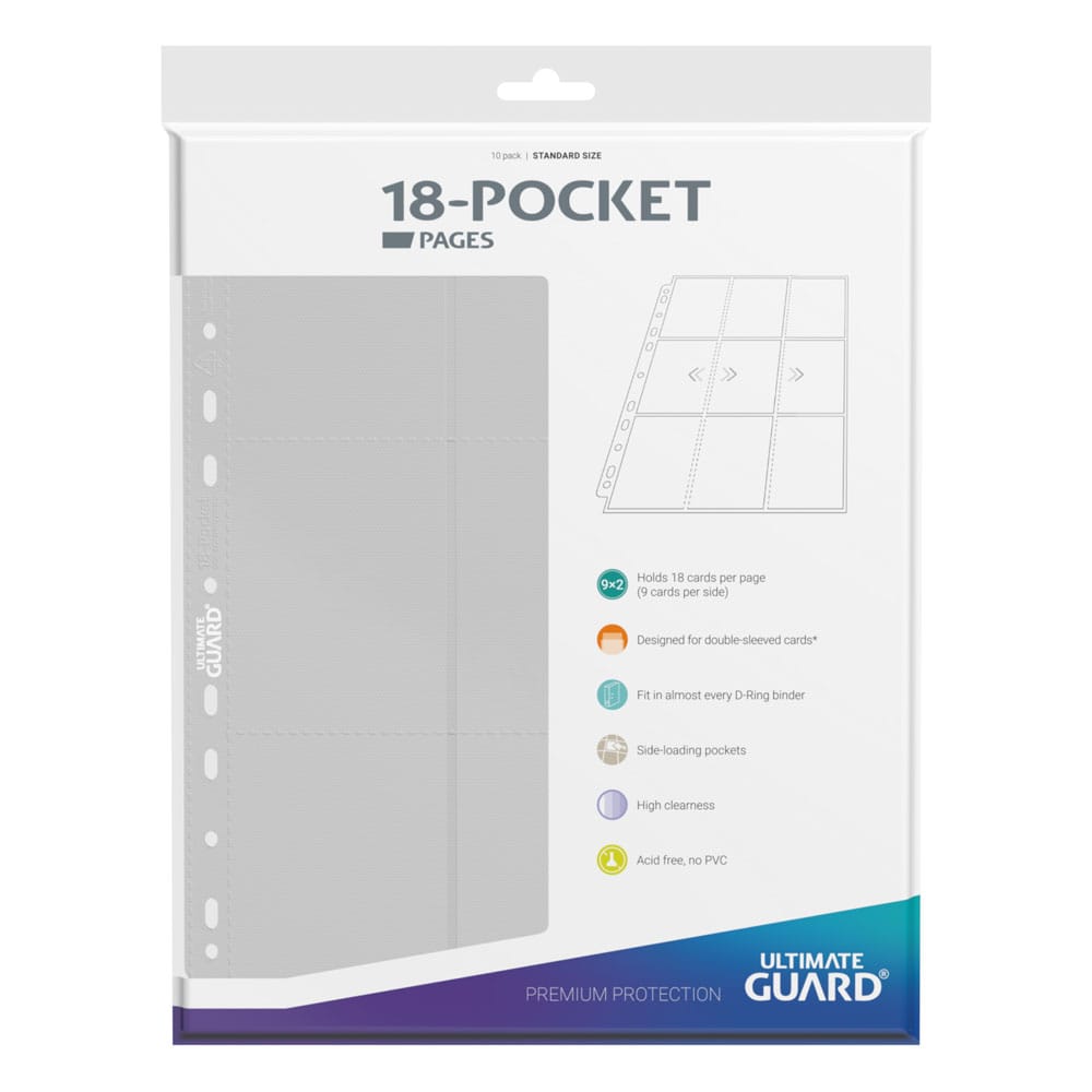 Ultimate Guard 18 Pocket Pages Side Loading 10 White Ultimate Guard