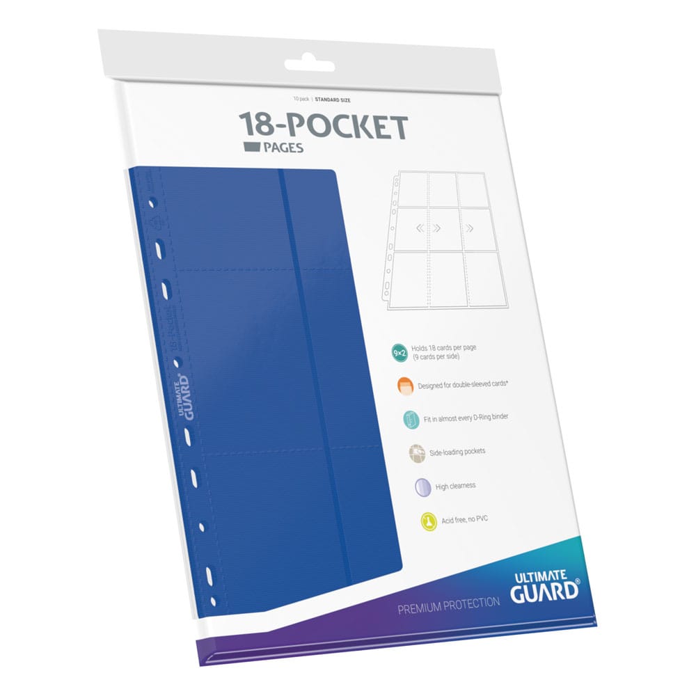 Ultimate Guard 18 Pocket Pages Side Loading 10 Blue Ultimate Guard
