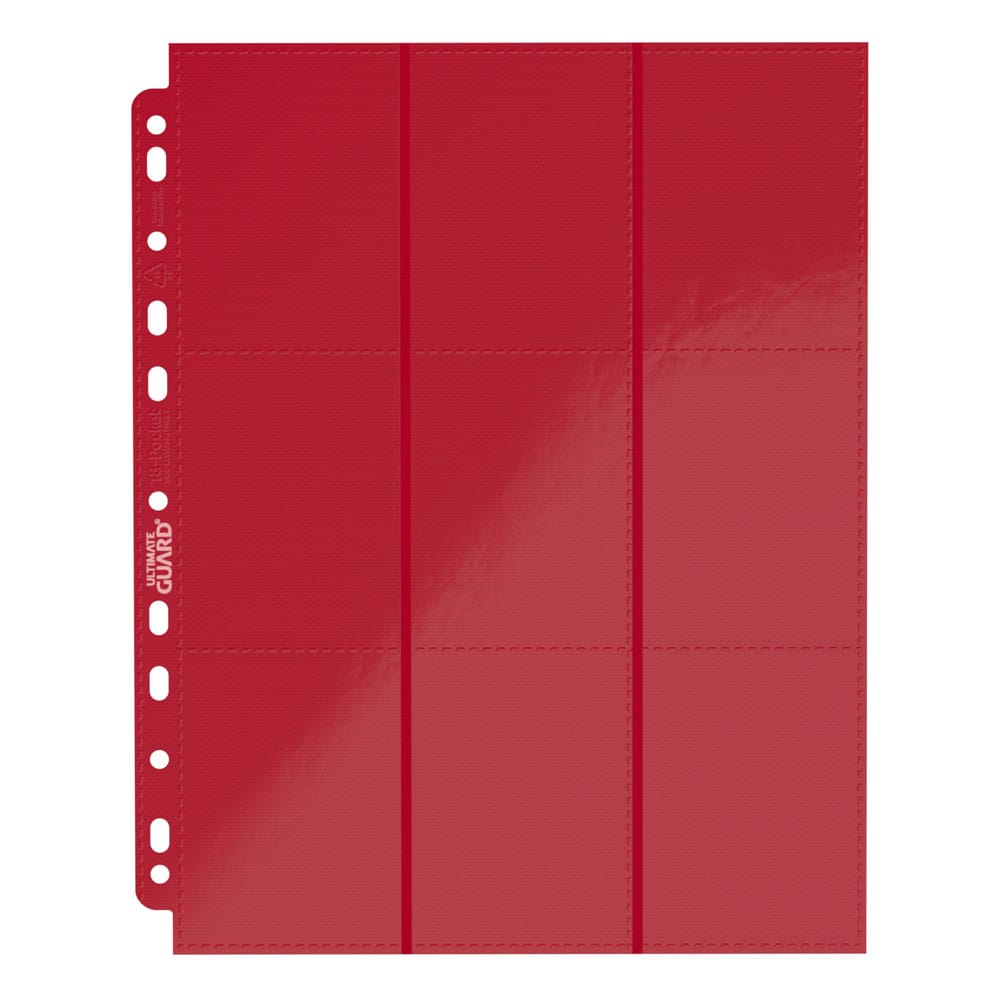 Ultimate Guard 18 Pocket Pages Side Loading 10 Red Ultimate Guard