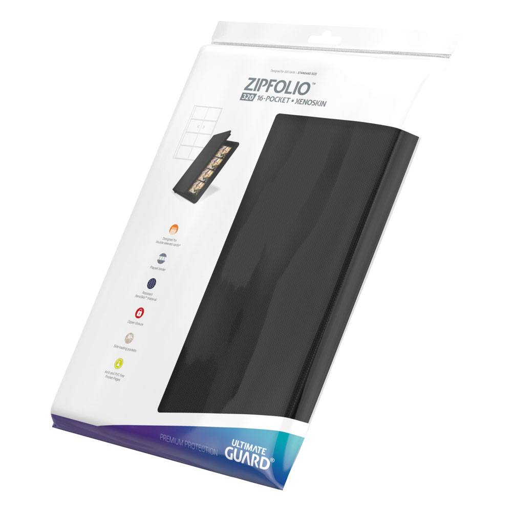 Ultimate Guard Zipfolio 320 16 Pocket Xenoskin Black Ultimate Guard