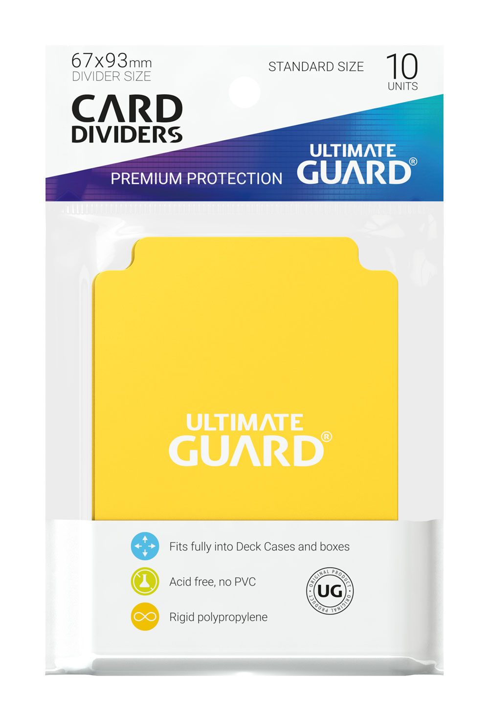 Ultimate Guard Card Dividers Standard Size 10 Yellow Ultimate Guard