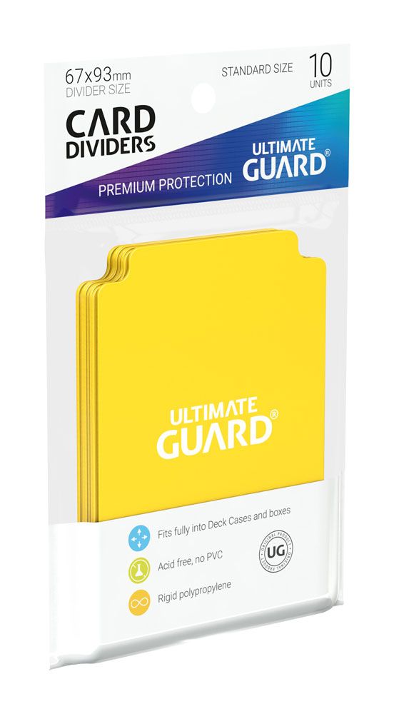 Ultimate Guard Card Dividers Standard Size 10 Yellow Ultimate Guard