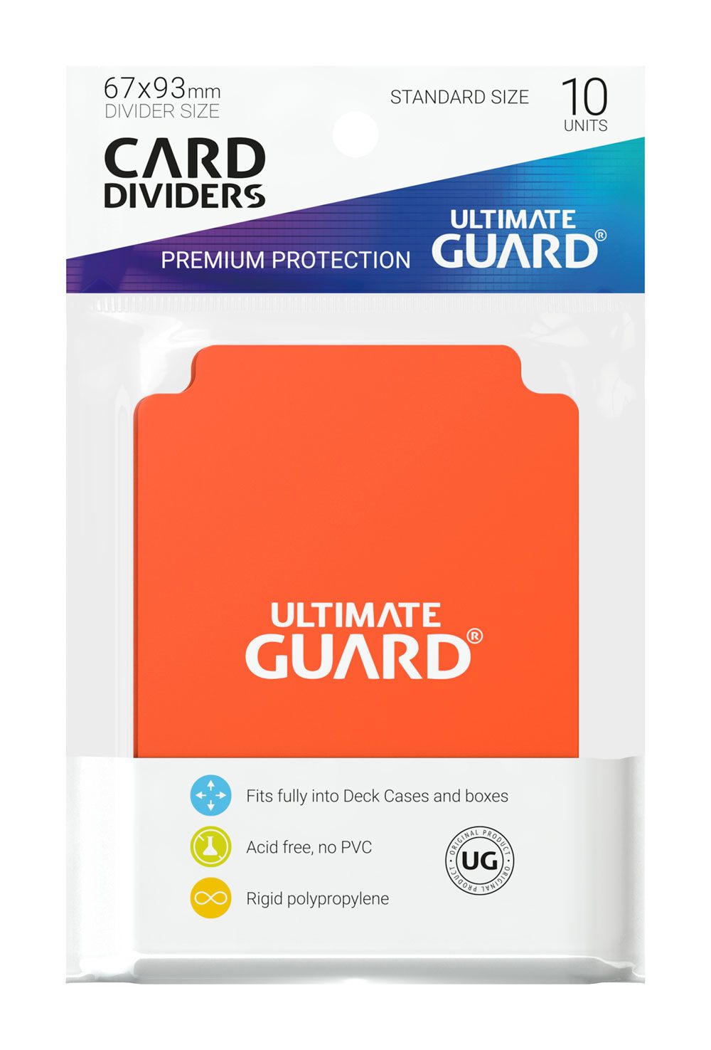 Ultimate Guard Card Dividers Standard Size 10 Orange Ultimate Guard
