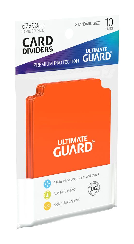 Ultimate Guard Card Dividers Standard Size 10 Orange Ultimate Guard