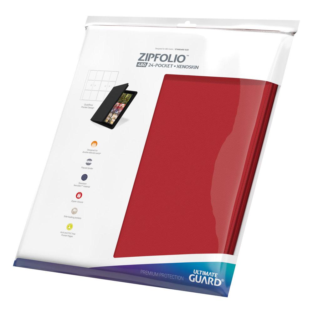 Ultimate Guard Zipfolio 480 24 Pocket Xenoskin Red Ultimate Guard