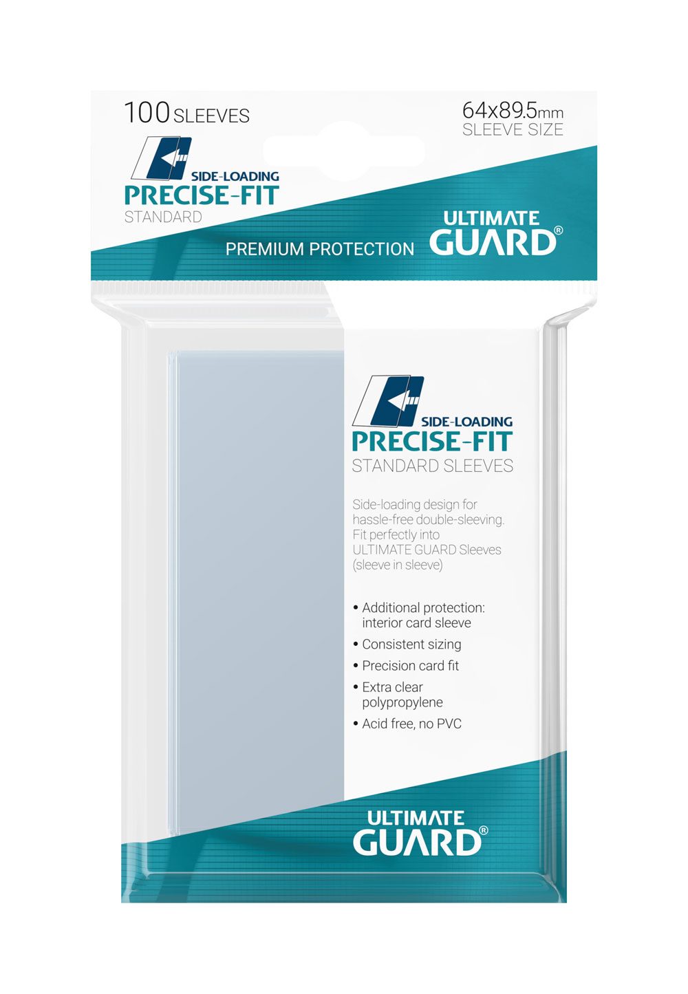 Ultimate Guard Precise Fit Sleeves Standard Size 100 Side Loading Ultimate Guard