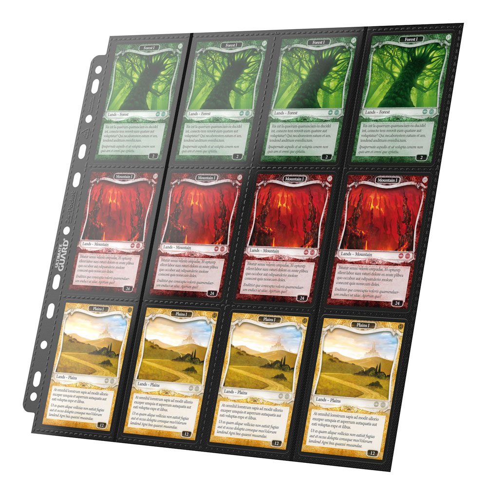 Ultimate Guard 24 Pocket QuadRow Pages Side Loading 10 Black Ultimate Guard