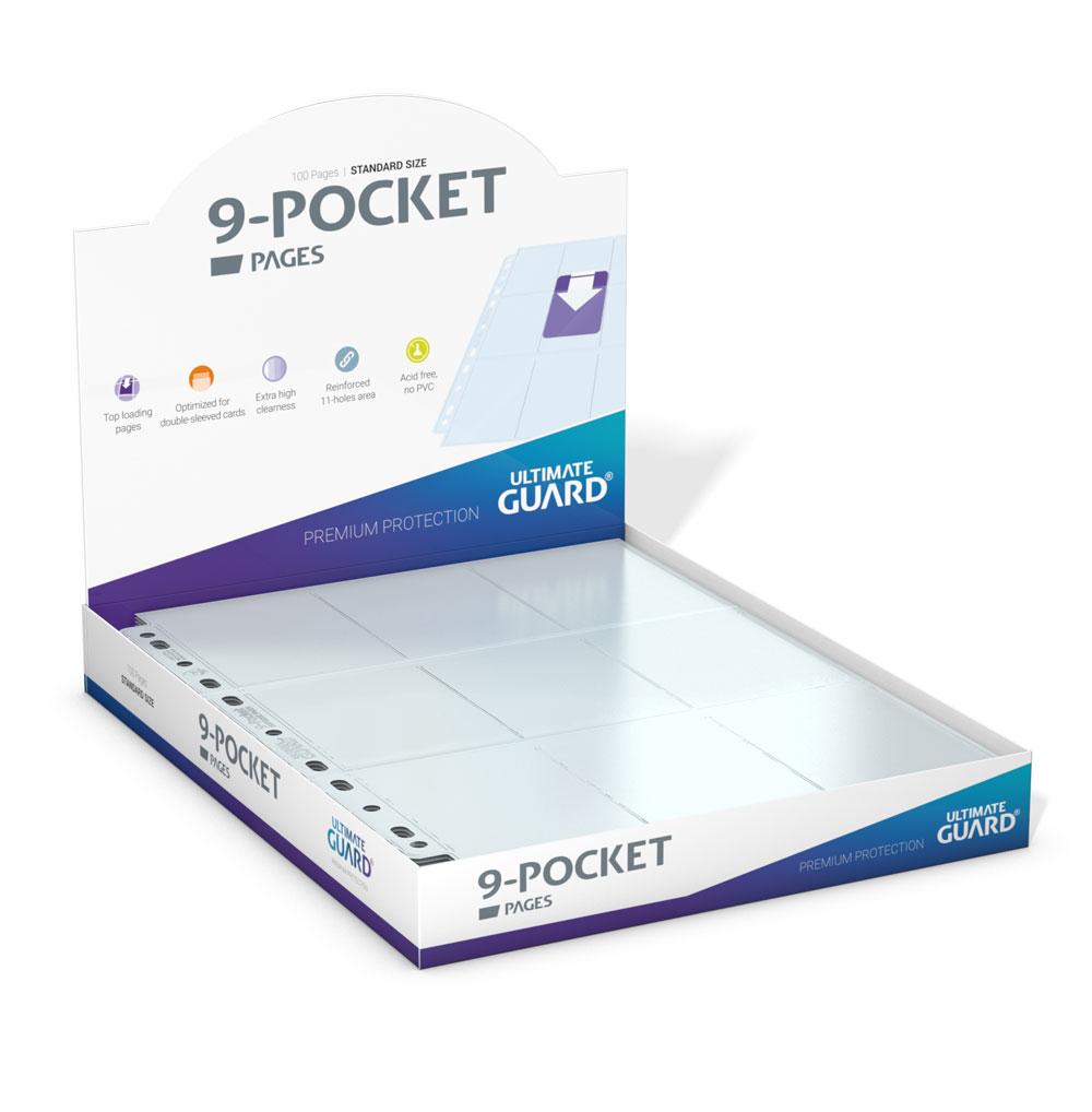 Ultimate Guard 9 Pocket Pages Top Loading 100 Transparent Ultimate Guard