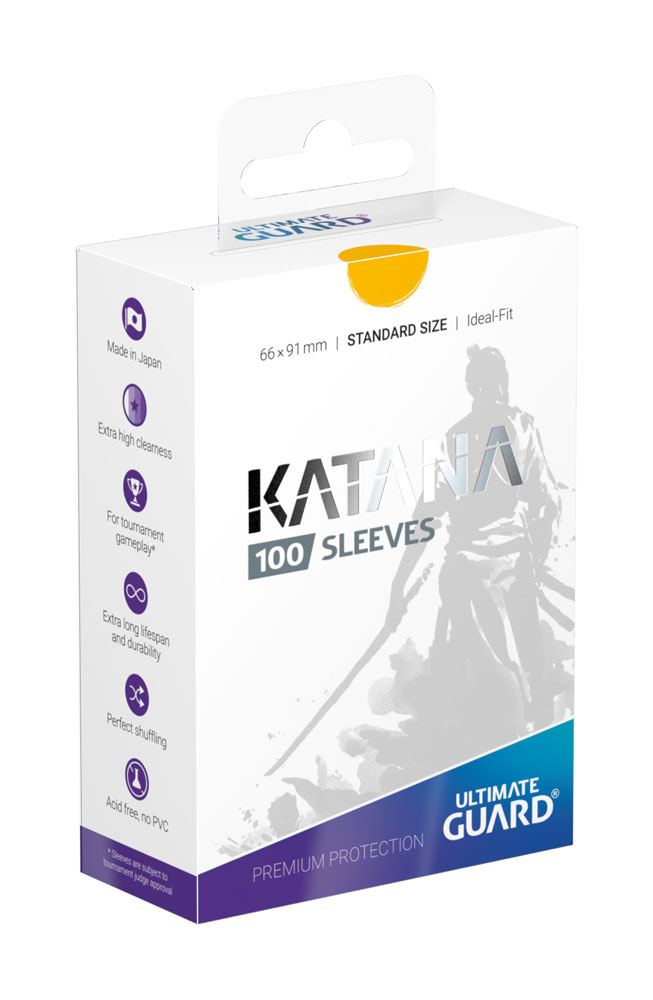 Ultimate Guard Katana Sleeves Standard Size 100 Yellow Ultimate Guard