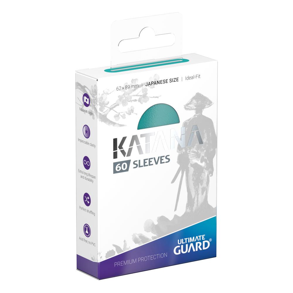 Ultimate Guard Katana Sleeves Japanese Size 60 Turquoise Ultimate Guard