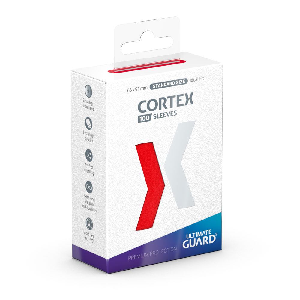Ultimate Guard Cortex Sleeves Standard Size 100 Red Ultimate Guard