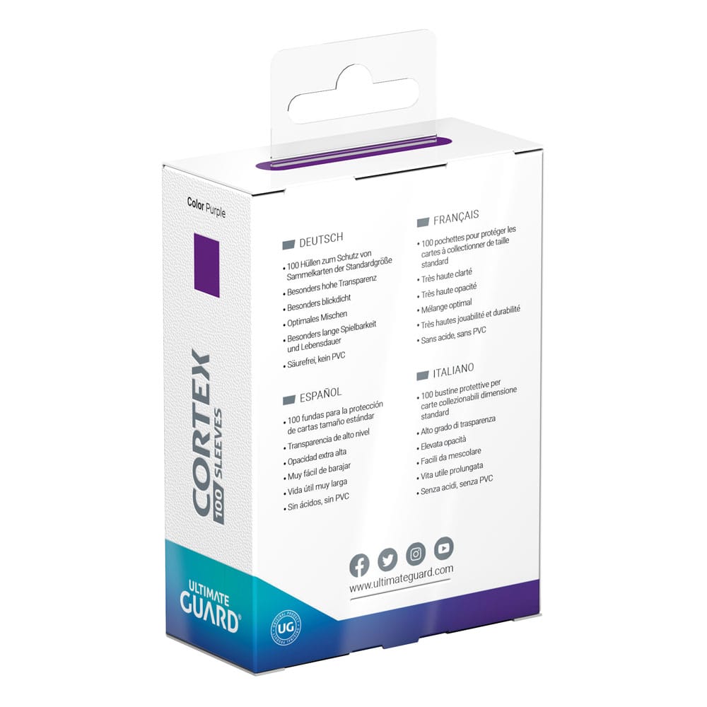 Ultimate Guard Cortex Sleeves Standard Size 100 Purple Ultimate Guard