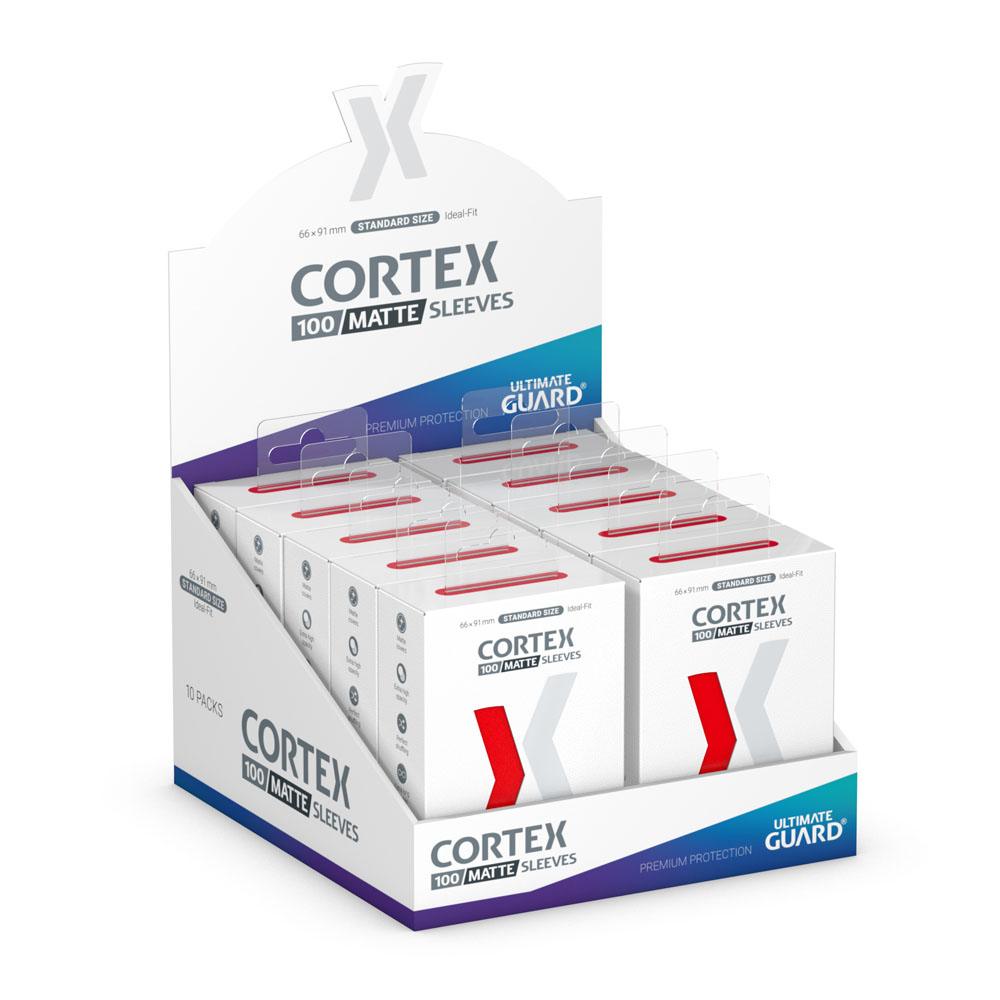Ultimate Guard Cortex Sleeves Matte Standard Size 100 Red Ultimate Guard