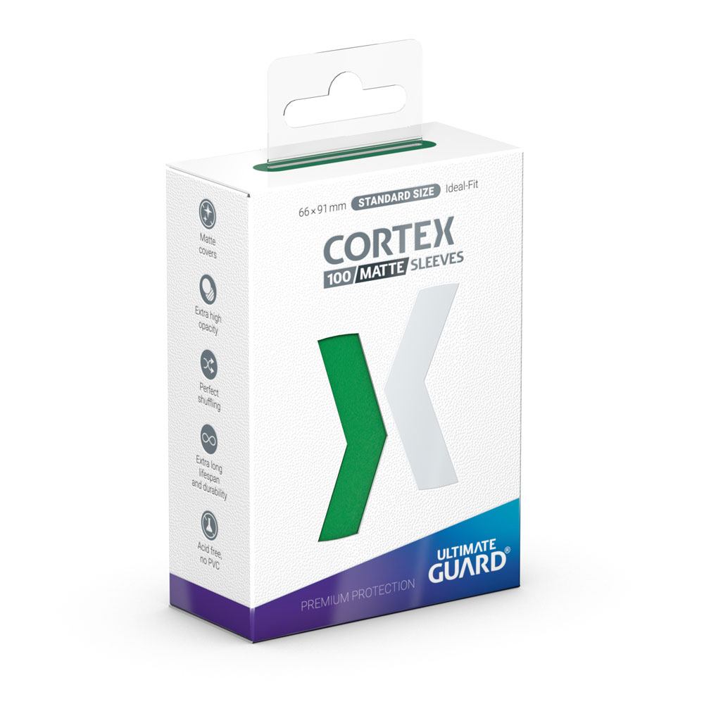 Ultimate Guard Cortex Sleeves Matte Standard Size 100 Green Ultimate Guard