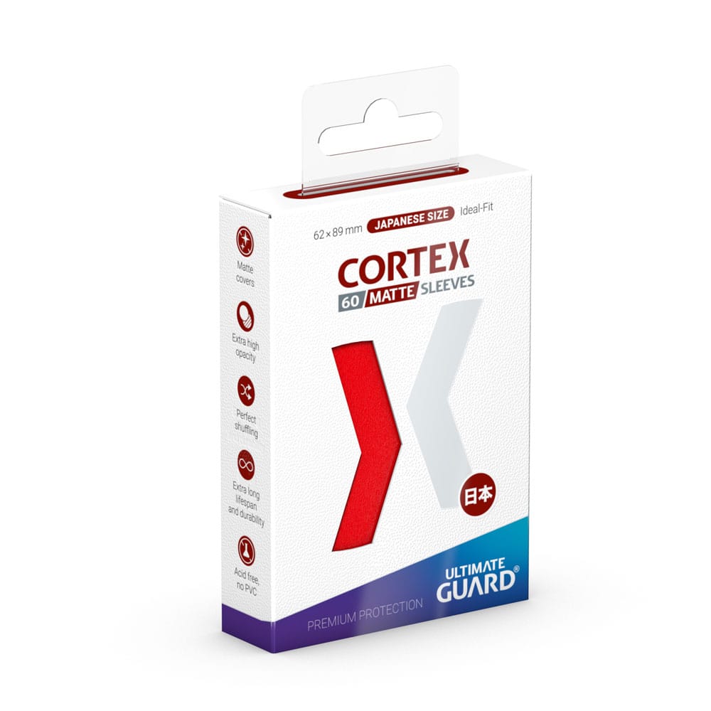 Ultimate Guard Cortex Sleeves Matte Japanese Size 60 Red Ultimate Guard