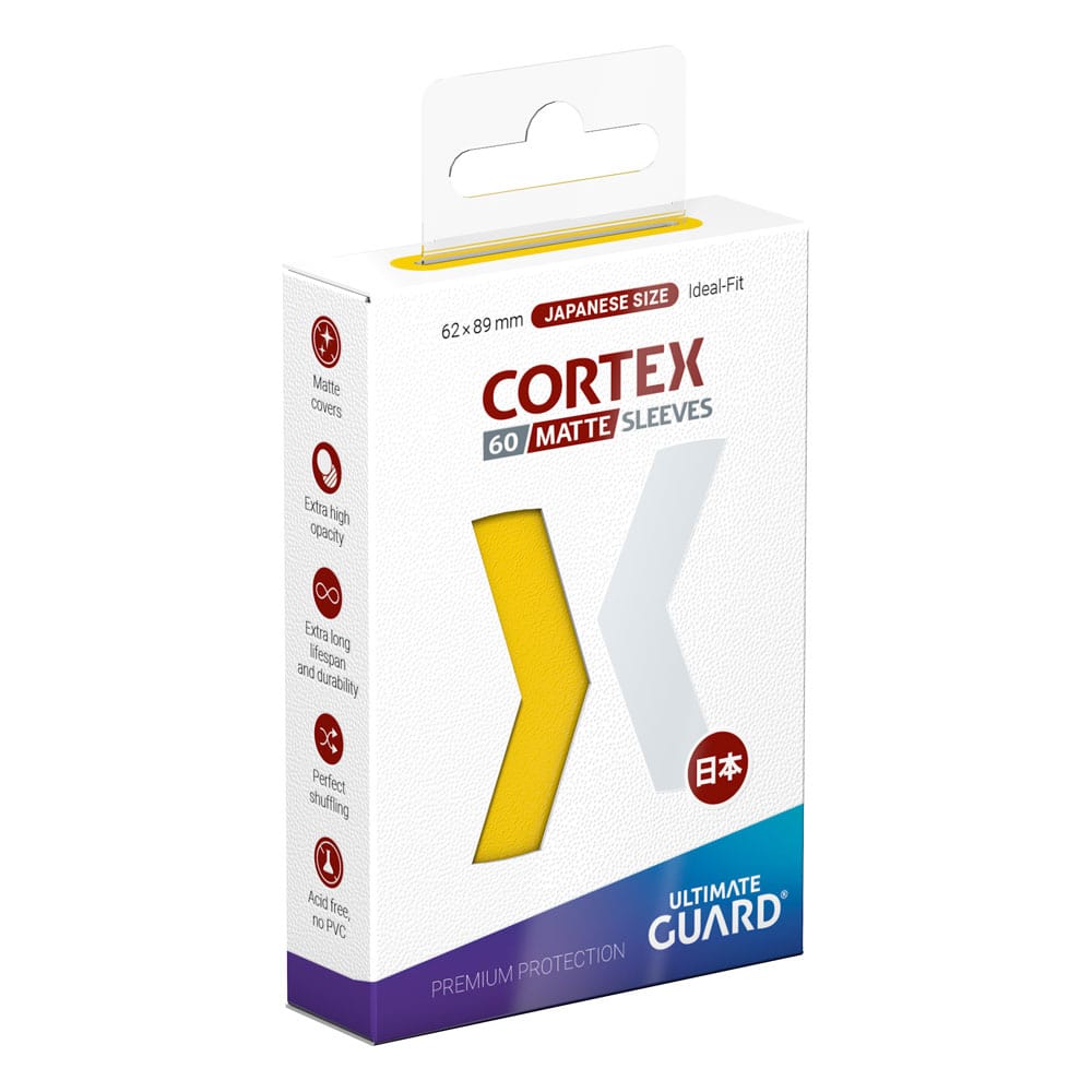 Ultimate Guard Cortex Sleeves Matte Japanese Size 60 Yellow Ultimate Guard