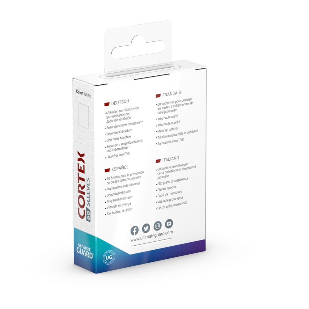 Ultimate Guard Cortex Sleeves Japanese Size 60 White Ultimate Guard