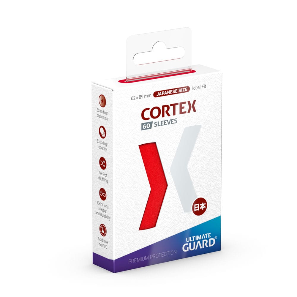 Ultimate Guard Cortex Sleeves Japanese Size 60 Red Ultimate Guard