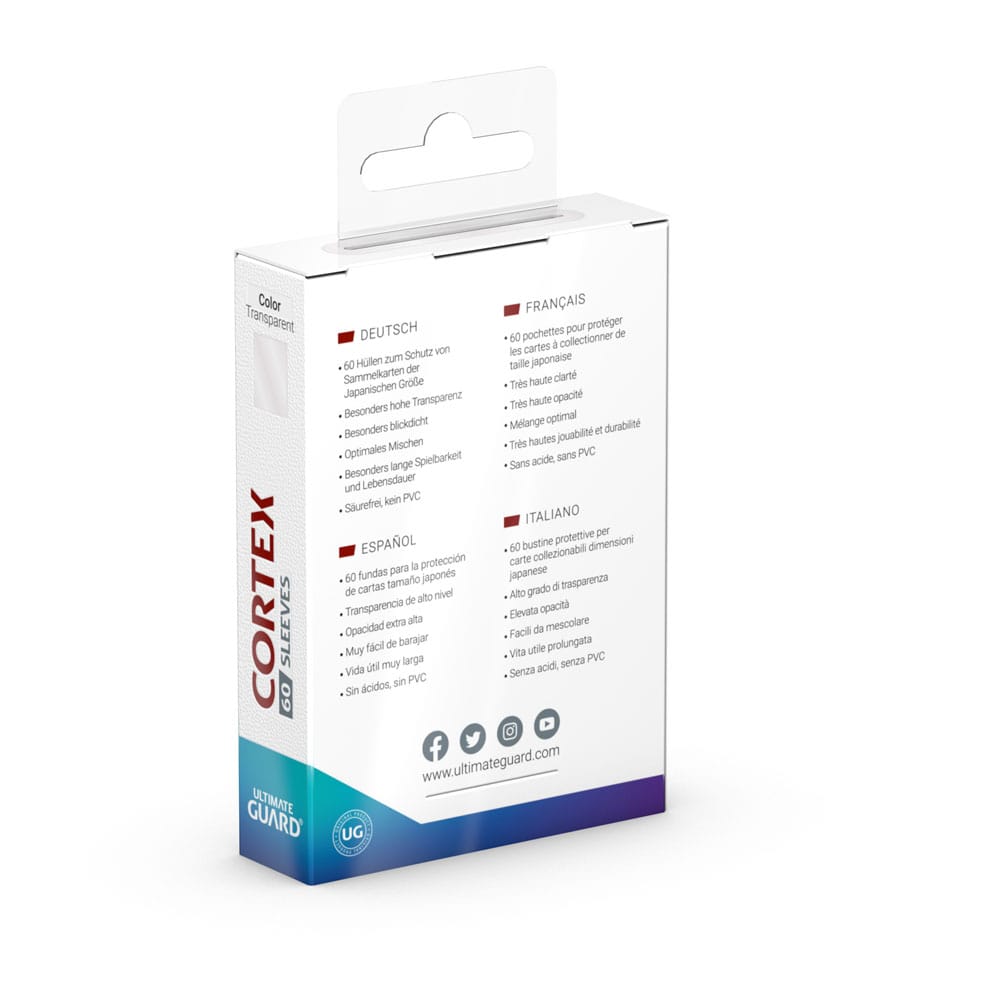 Ultimate Guard Cortex Sleeves Japanese Size 60 Transparent Ultimate Guard