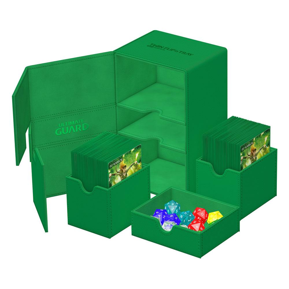 Ultimate Guard Twin Flip'n'Tray 160+ Xenoskin Green Ultimate Guard