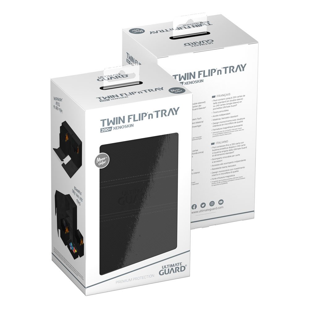 Ultimate Guard Twin Flip'n'Tray 200+ Xenoskin Black Ultimate Guard