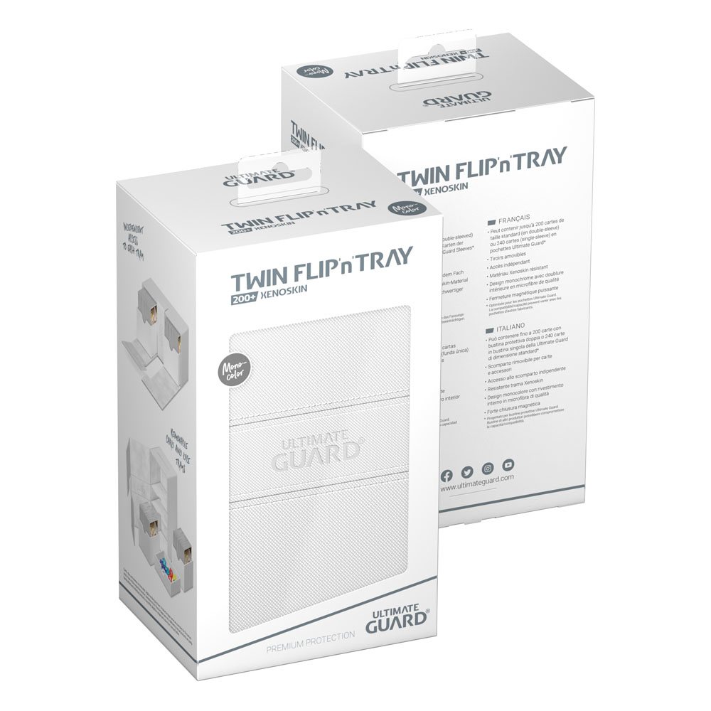 Ultimate Guard Twin Flip'n'Tray 200+ Xenoskin White Ultimate Guard