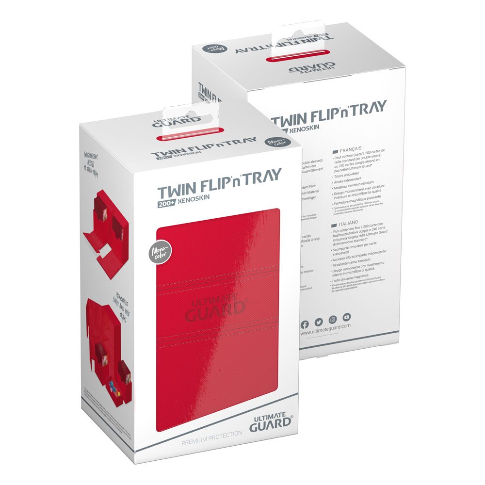 Ultimate Guard Twin Flip'n'Tray 200+ Xenoskin Red Ultimate Guard
