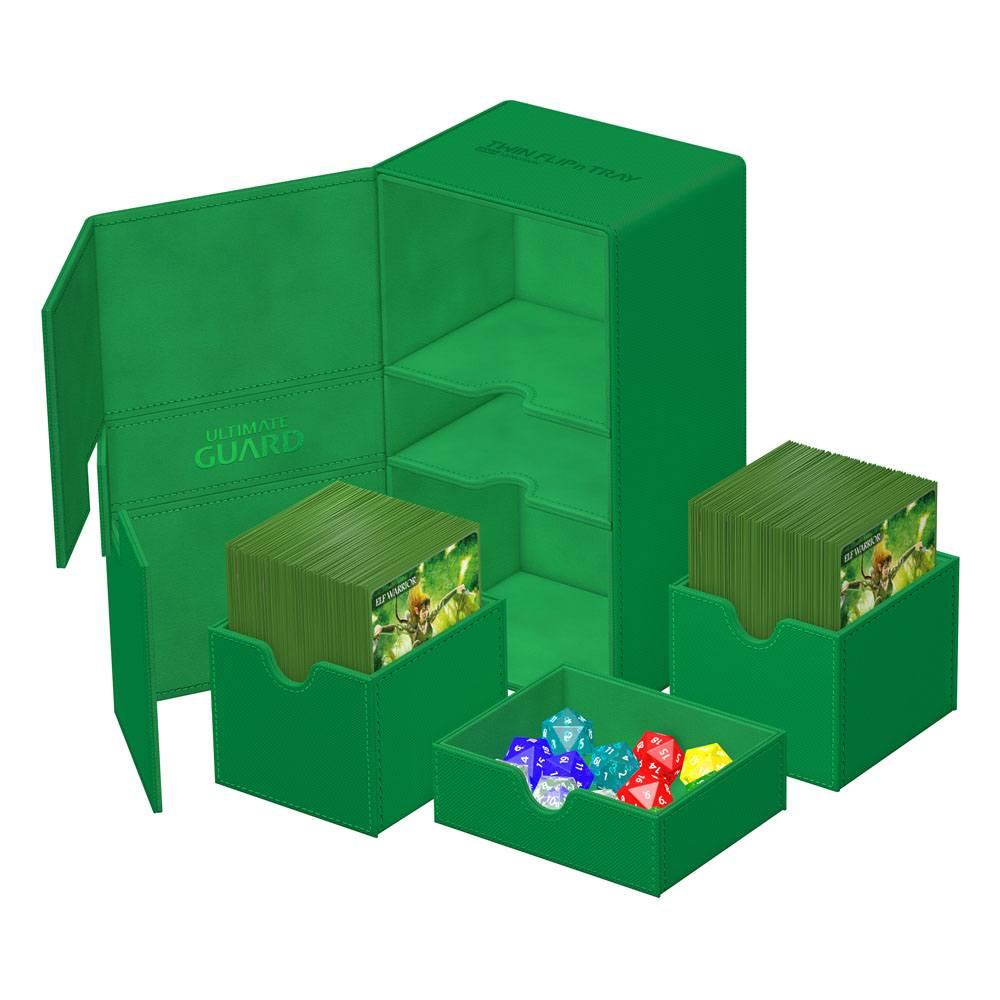 Ultimate Guard Twin Flip'n'Tray 200+ Xenoskin Green Ultimate Guard