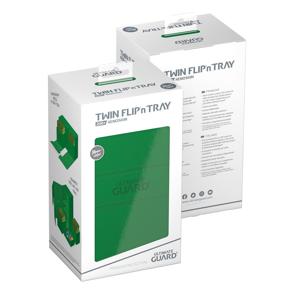 Ultimate Guard Twin Flip'n'Tray 200+ Xenoskin Green Ultimate Guard