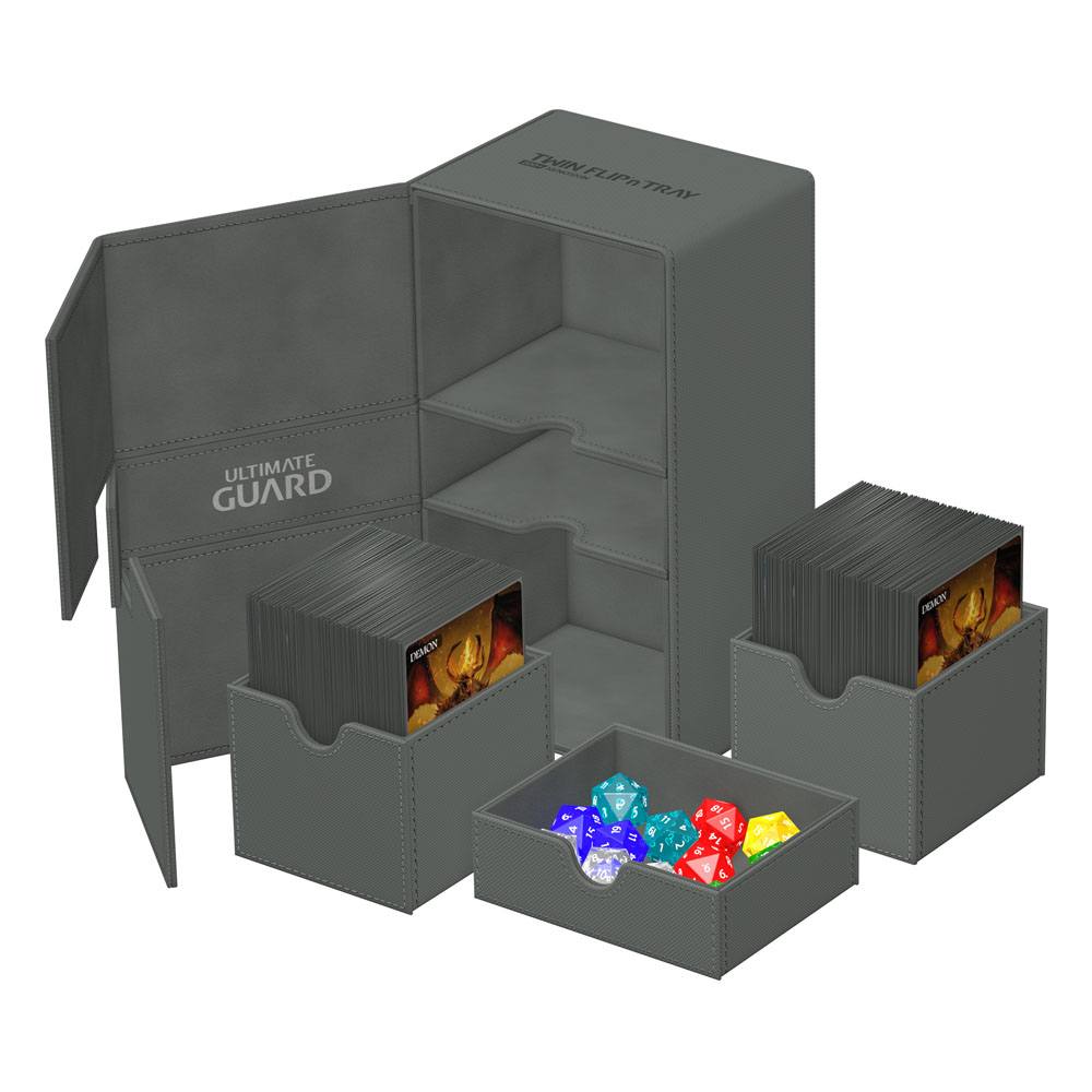 Ultimate Guard Twin Flip'n'Tray 200+ Xenoskin Grey Ultimate Guard
