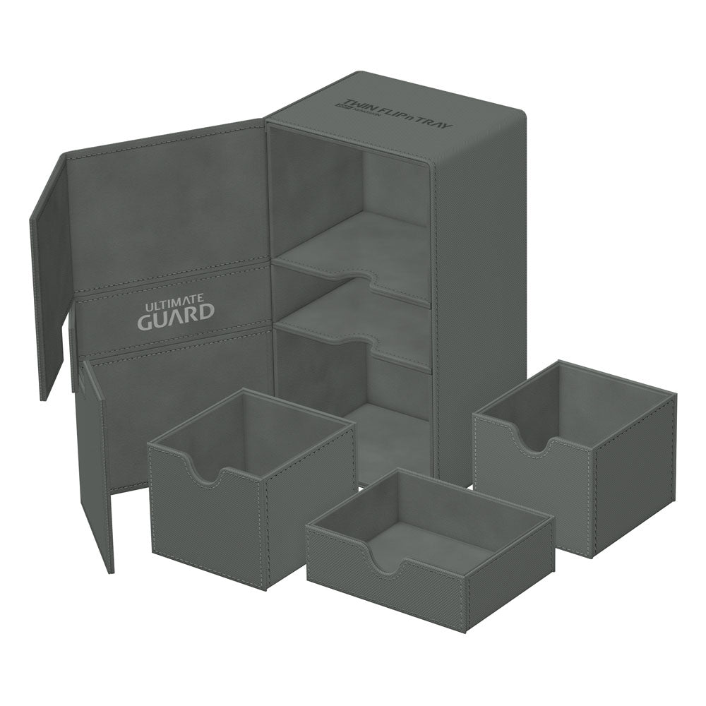 Ultimate Guard Twin Flip'n'Tray 200+ Xenoskin Grey Ultimate Guard