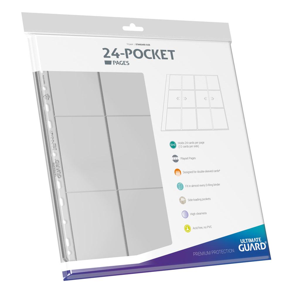 Ultimate Guard 24 Pocket QuadRow Pages Side Loading 10 Transparent Ultimate Guard