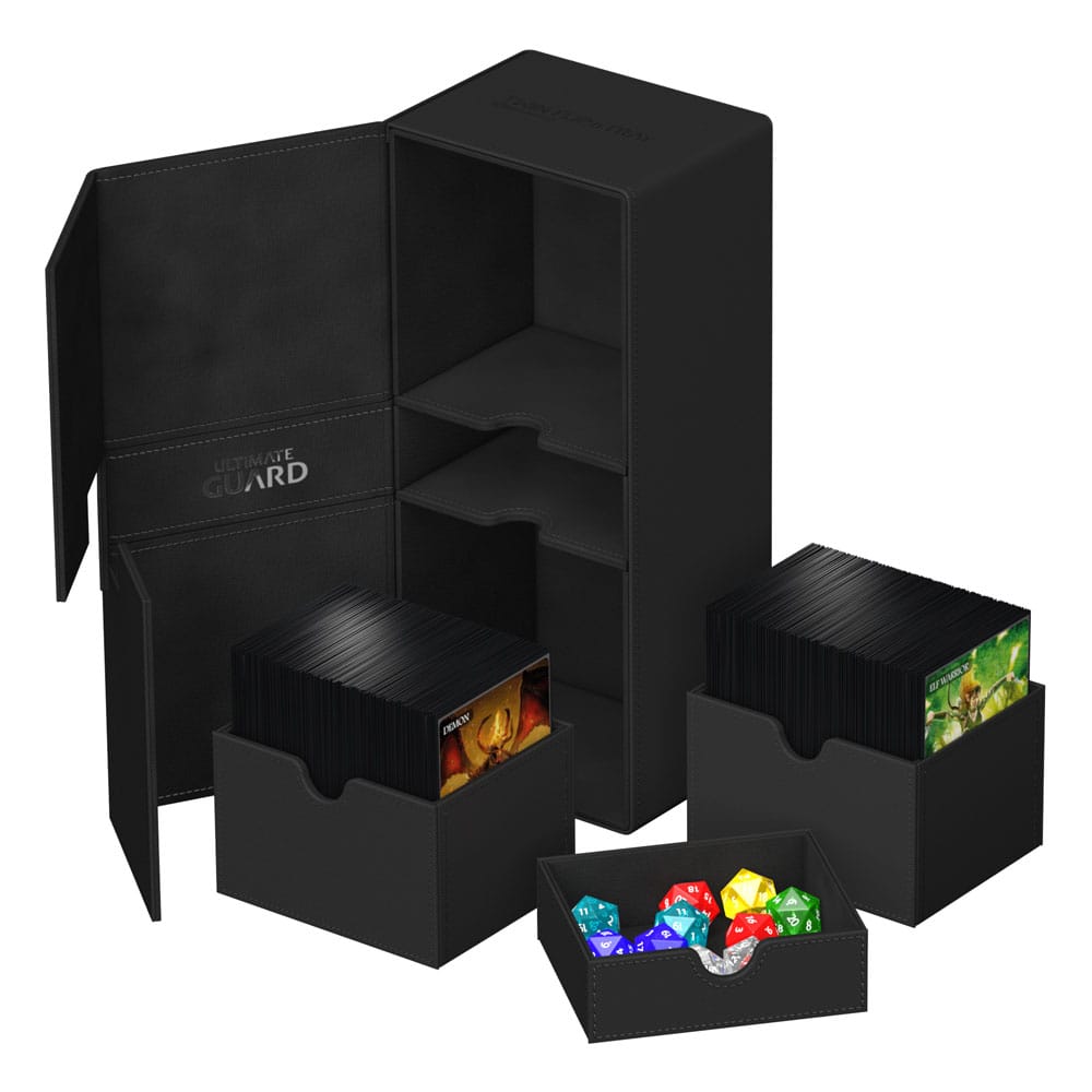 Ultimate Guard Twin Flip'n'Tray 266+ Xenoskin Black Ultimate Guard