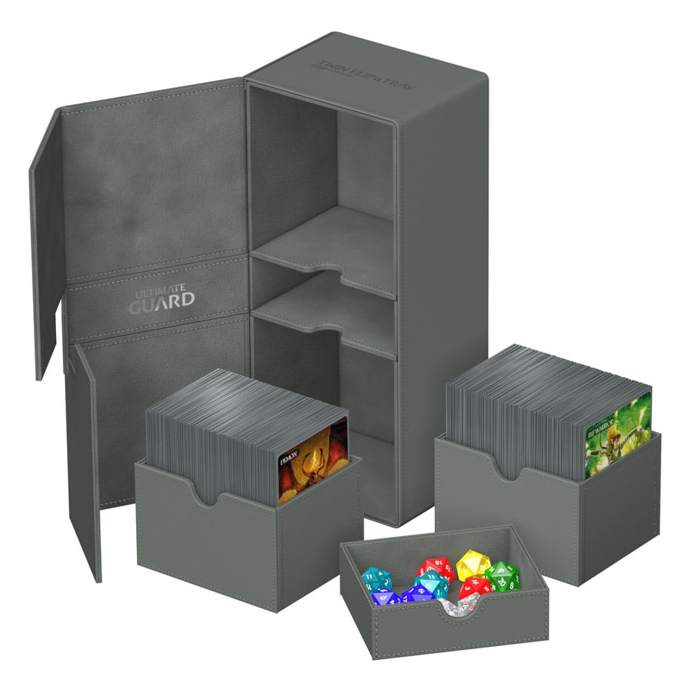 Ultimate Guard Twin Flip'n'Tray 266+ Xenoskin Grey Ultimate Guard