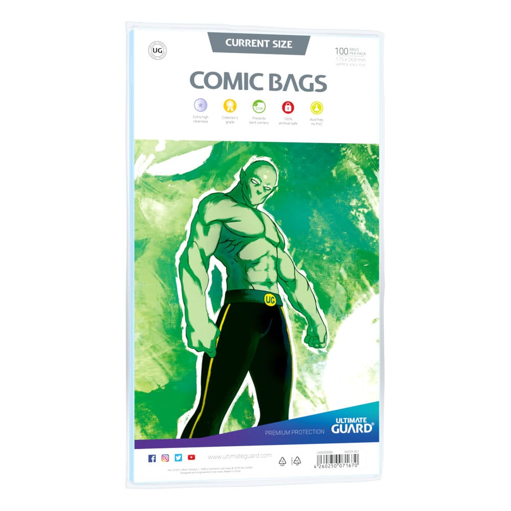 Ultimate Guard Comic Bags Standard 100 Current Size Ultimate Guard