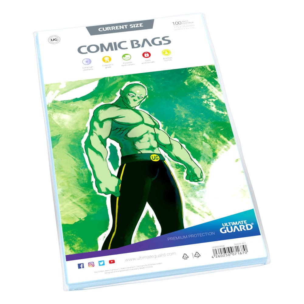 Ultimate Guard Comic Bags Standard 100 Current Size Ultimate Guard