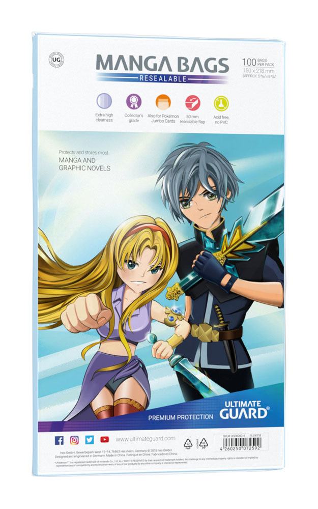 Ultimate Guard Manga Bags Resealable 100 Ultimate Guard