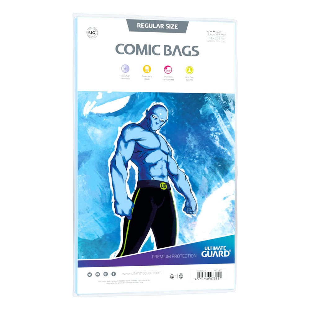 Ultimate Guard Comic Bags Standard 100 Regular Size Ultimate Guard