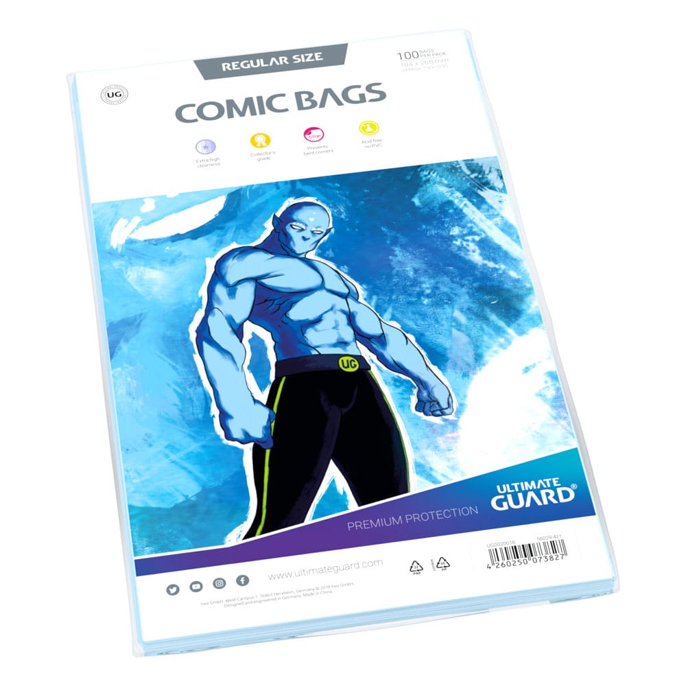 Ultimate Guard Comic Bags Standard 100 Regular Size Ultimate Guard