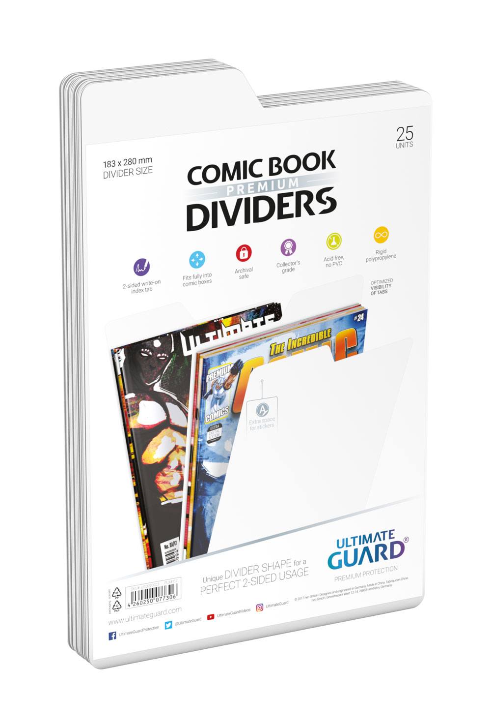 Ultimate Guard Comic Book Dividers 25 White Ultimate Guard