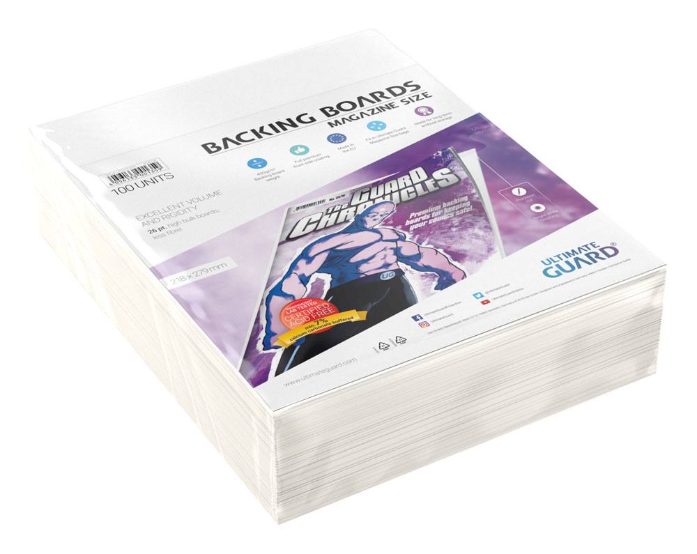 Ultimate Guard Comic Backing Boards 100 Magazine Size Ultimate Guard