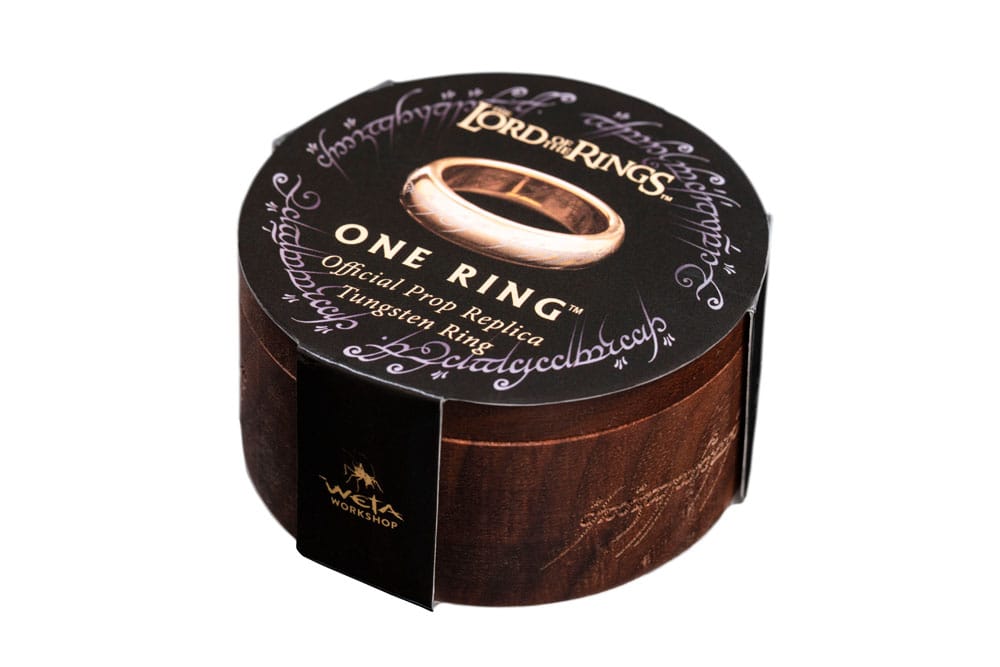 Lord of the Rings Tungsten Ring The One Ring gold plated Size 12 Weta Workshop