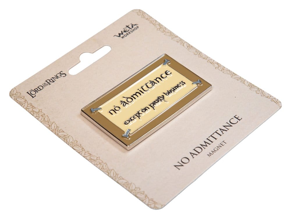 Lord of the Rings Magnet No Admittance Enamel Weta Workshop