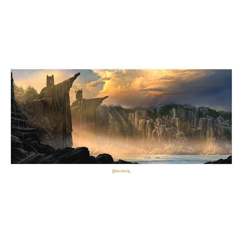Lord of the Rings Art Print The Argonath Pillars of the Kings Weta Workshop