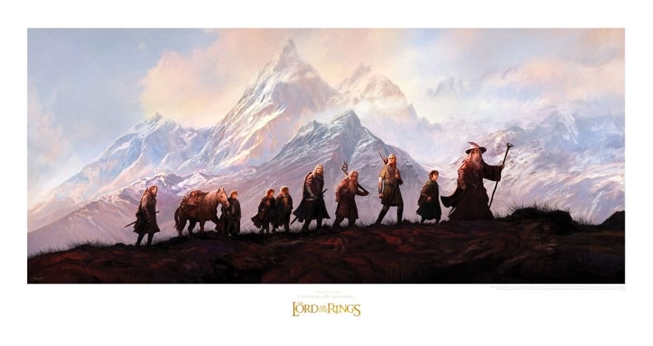 Lord of the Rings Art Print The Fellowship of the Ring 20th Anniversary Weta Workshop