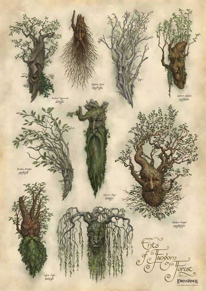 Lord of the Rings Art Print Ent's of Fangorn Forest Weta Workshop